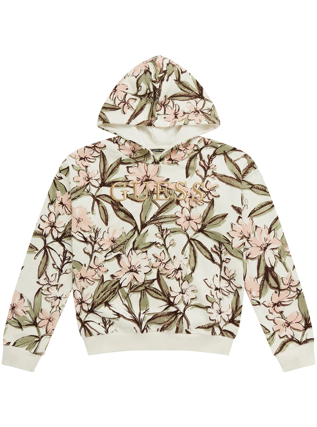 Floral Print Hooded Active Top (7-16)