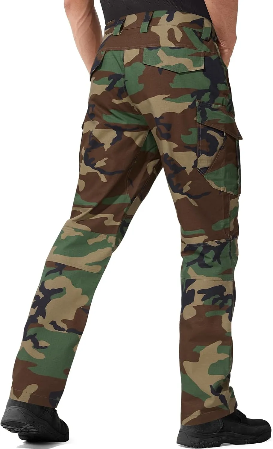 FREE SOLDIER Men's Water Resistant Pants Relaxed Fit Tactical Cargo Work Pants with Multi Pocket