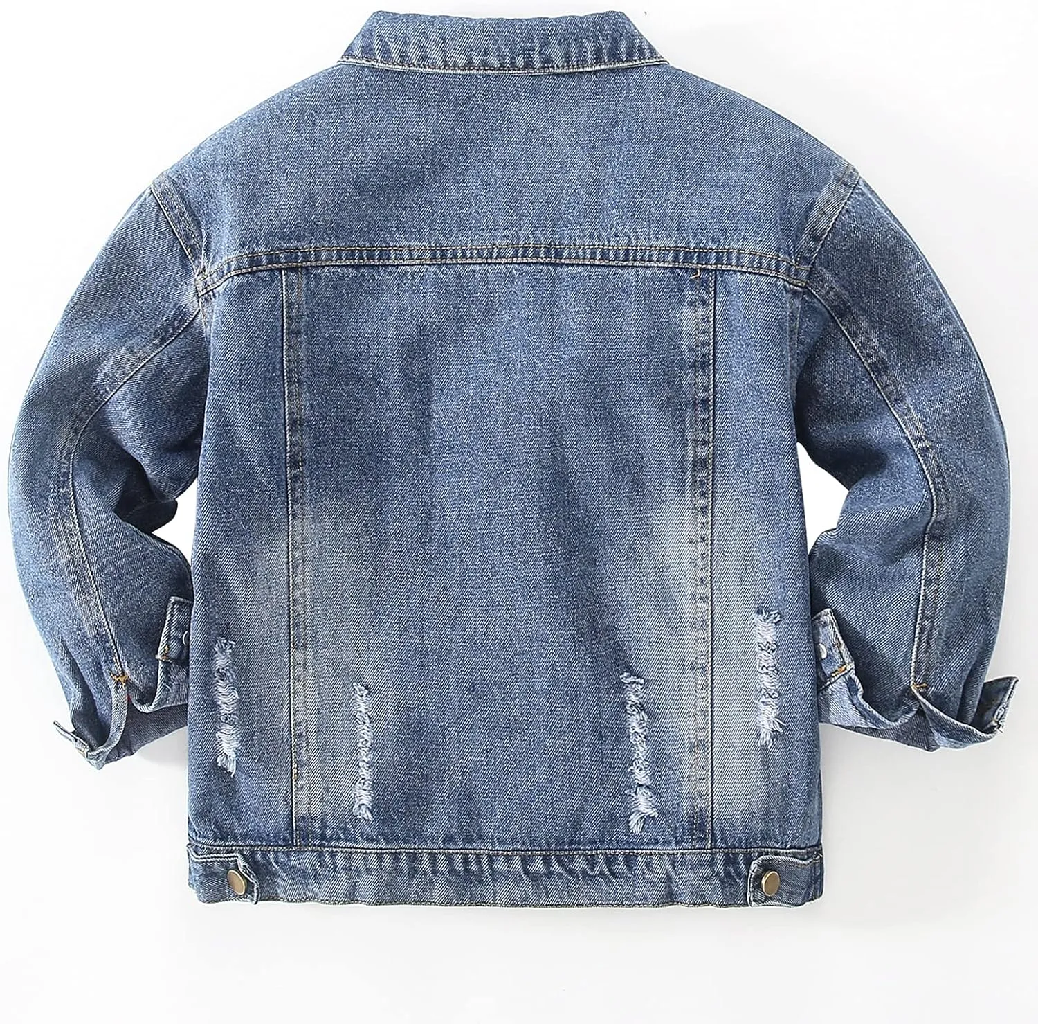 Girls Boys Jean Jacket for (4-14 Years Kids) Trendy Cozy Soft Ripped Denim Coat Casual Outerwear School Travel Teen Gift