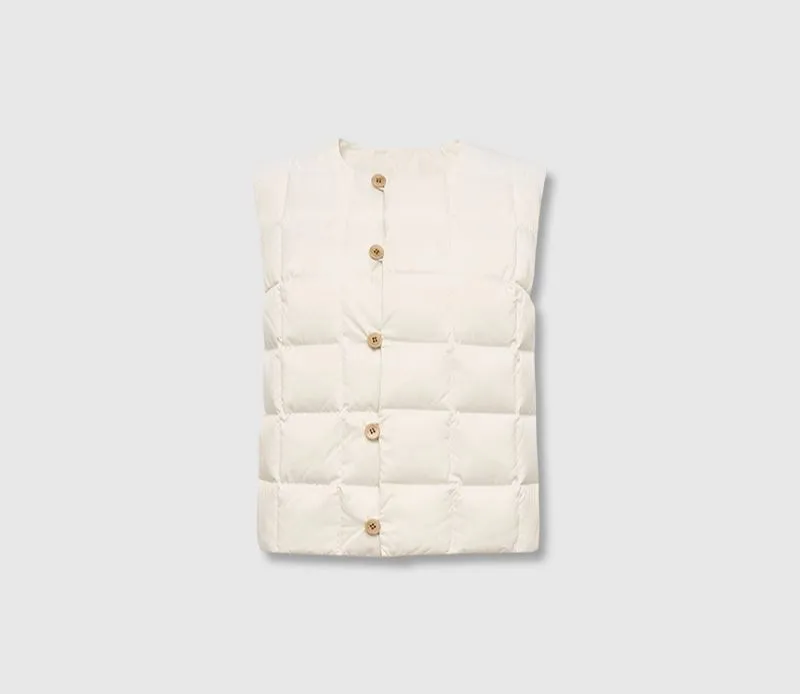 Glossy Satin Goose Down Vest