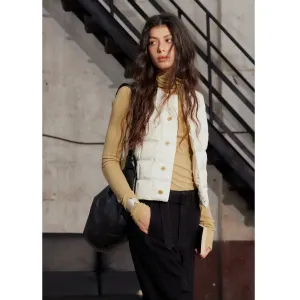 Glossy Satin Goose Down Vest