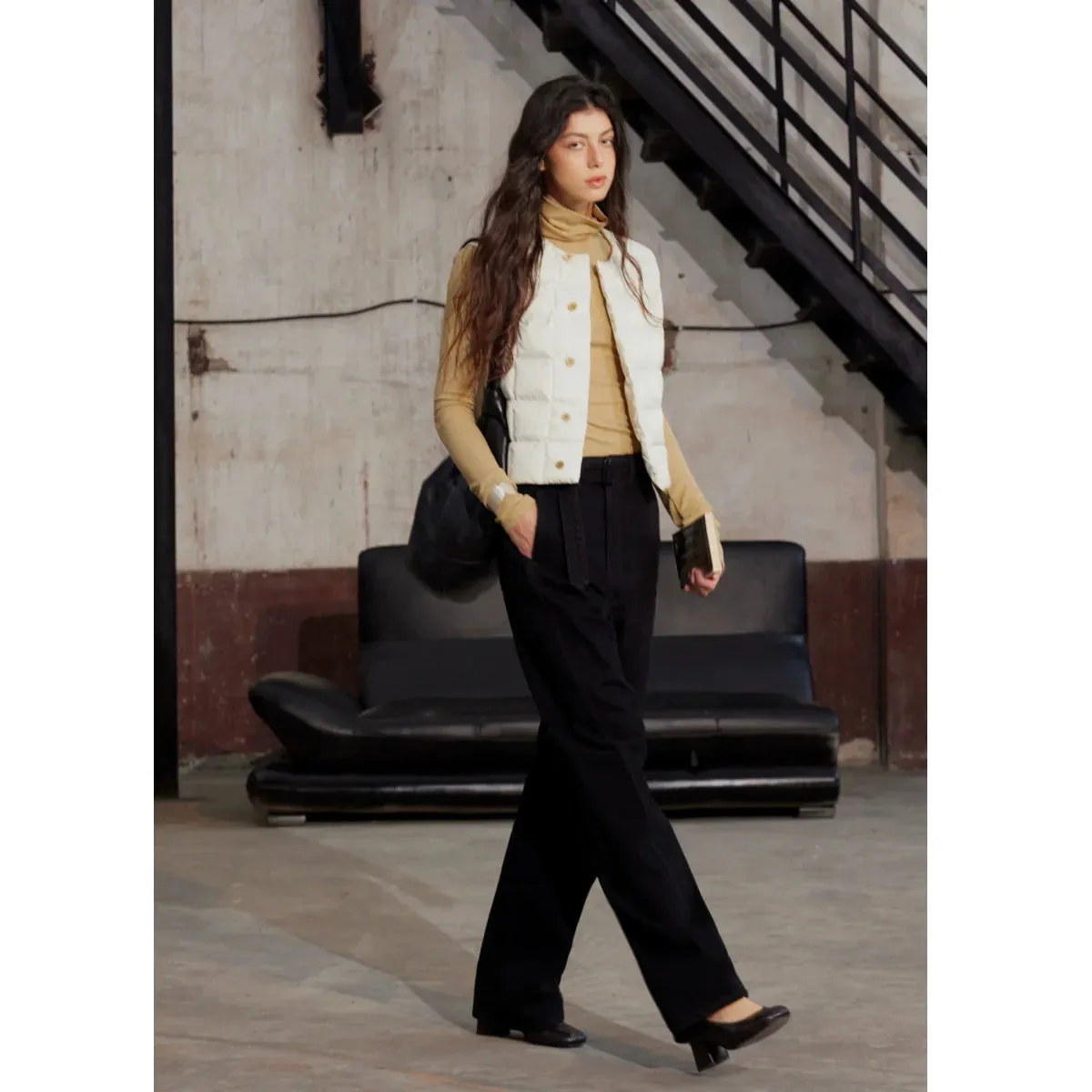 Glossy Satin Goose Down Vest
