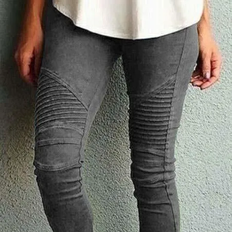 High Waist Stretch Slim-Fit Pants