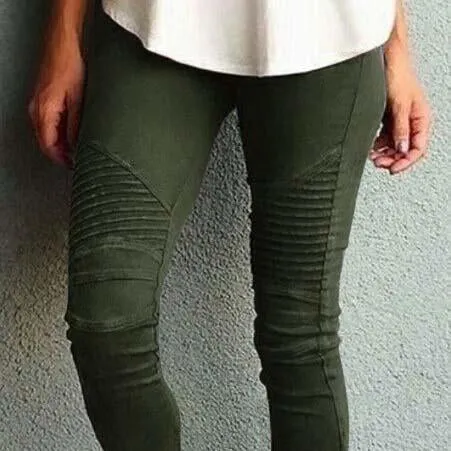 High Waist Stretch Slim-Fit Pants