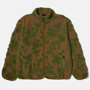 Huf - Abstract High Pile Zip Fleece - Mud