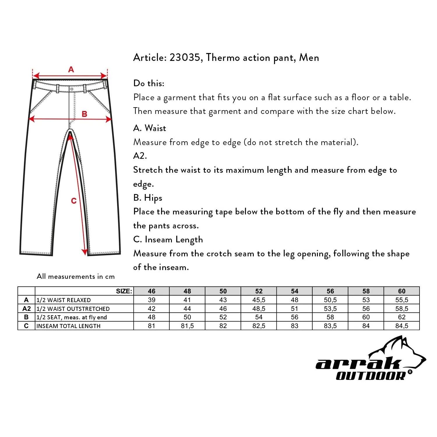 Insulated Thermo Active Pant Men (Olive) Long Length