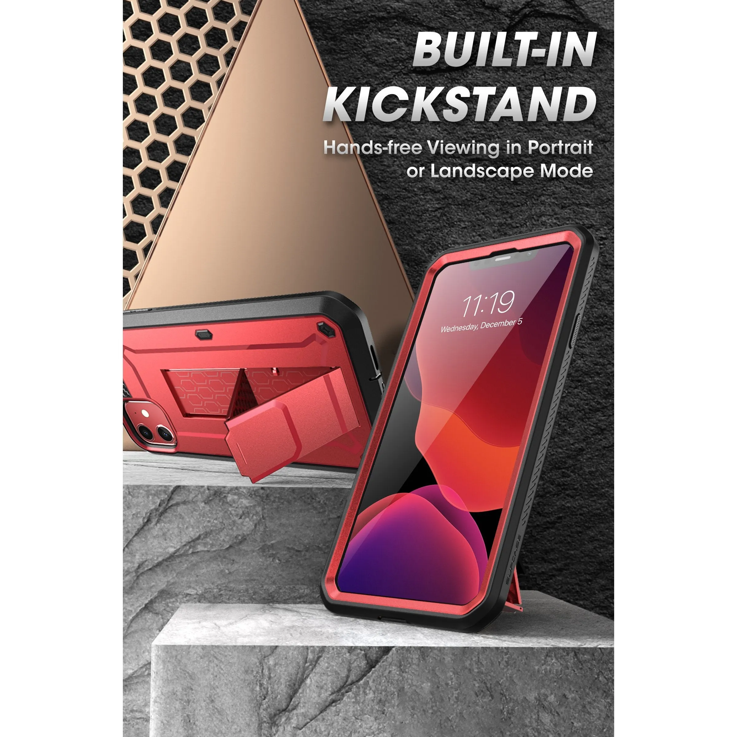 iPhone 11 6.1 inch Unicorn Beetle Pro Rugged Case-Metallic Red