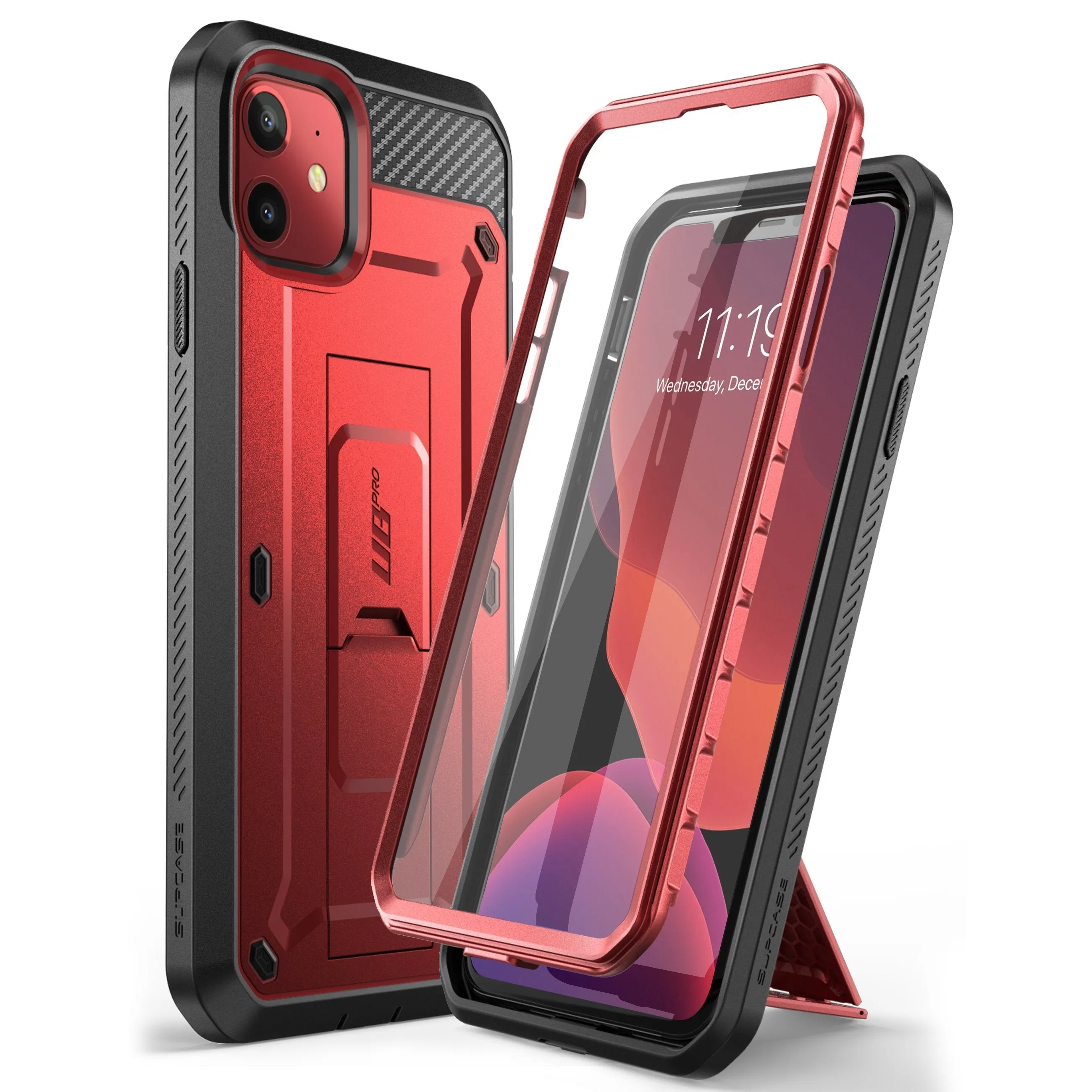 iPhone 11 6.1 inch Unicorn Beetle Pro Rugged Case-Metallic Red