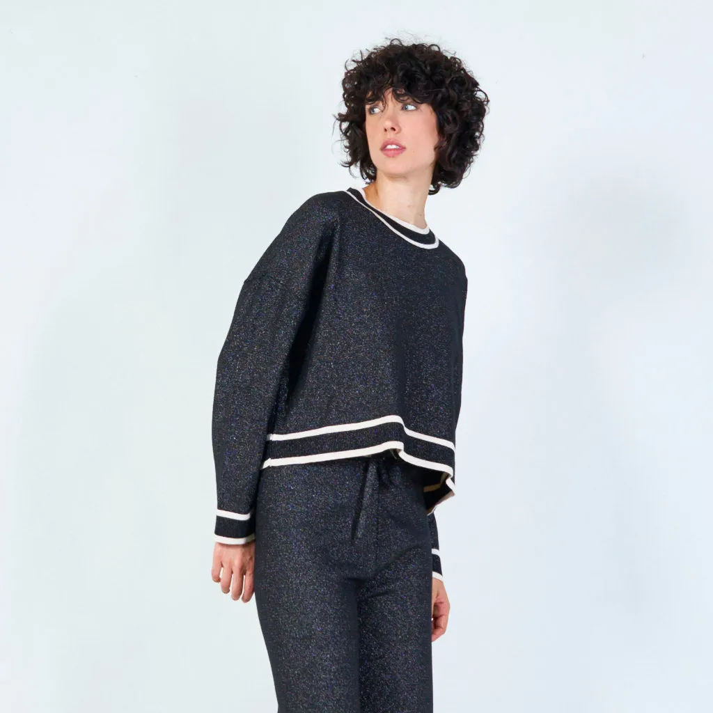 Knit sweater and trousers set wholesale