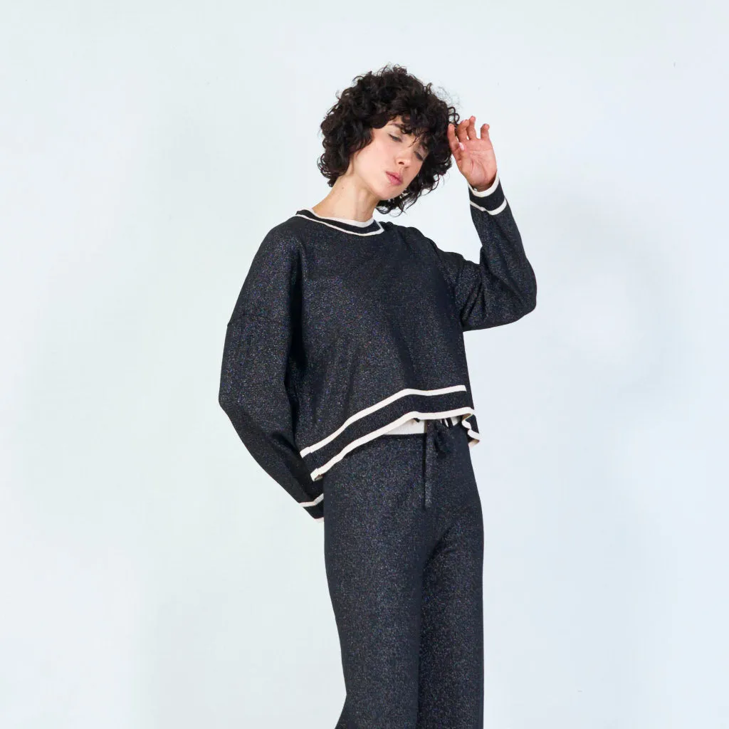 Knit sweater and trousers set wholesale