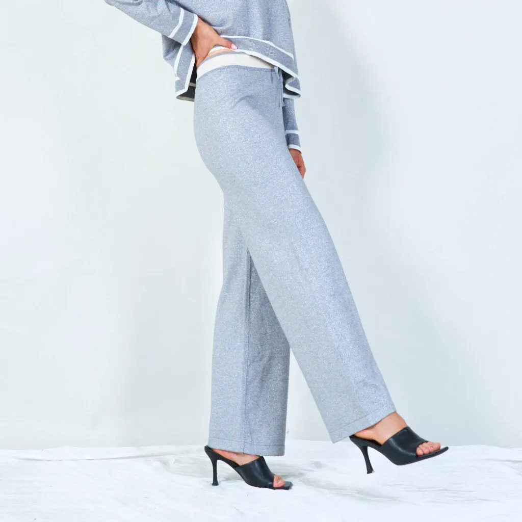 Knit sweater and trousers set wholesale