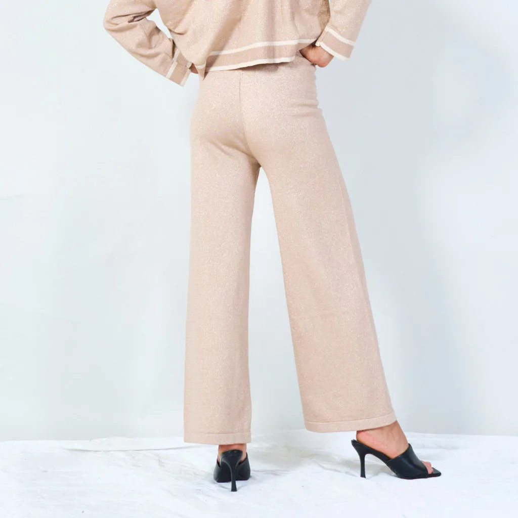 Knit sweater and trousers set wholesale