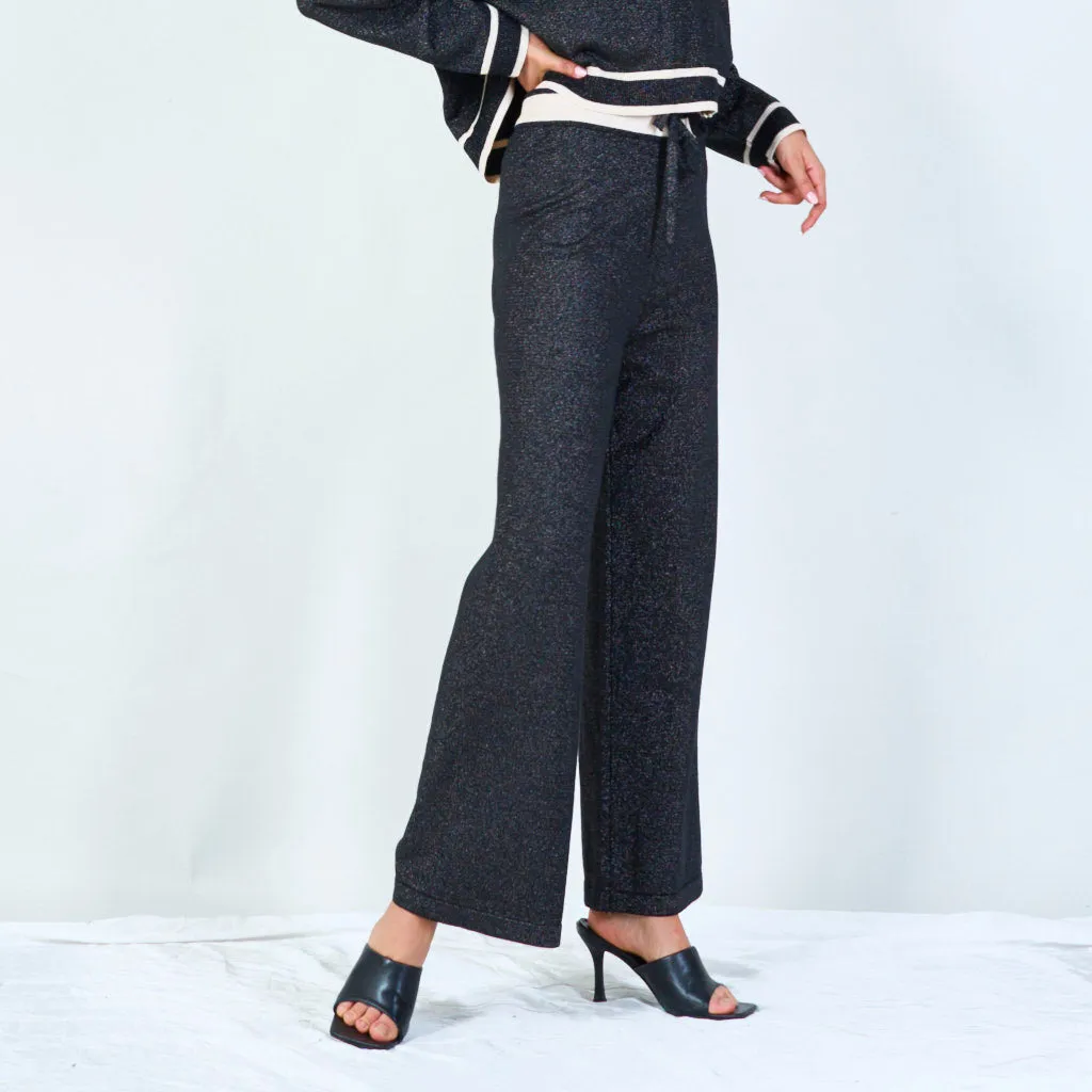 Knit sweater and trousers set wholesale