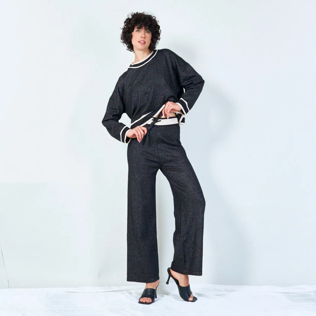 Knit sweater and trousers set wholesale