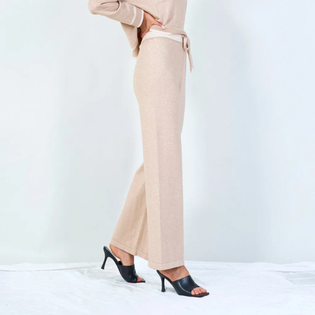 Knit sweater and trousers set wholesale