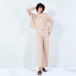 Knit sweater and trousers set wholesale