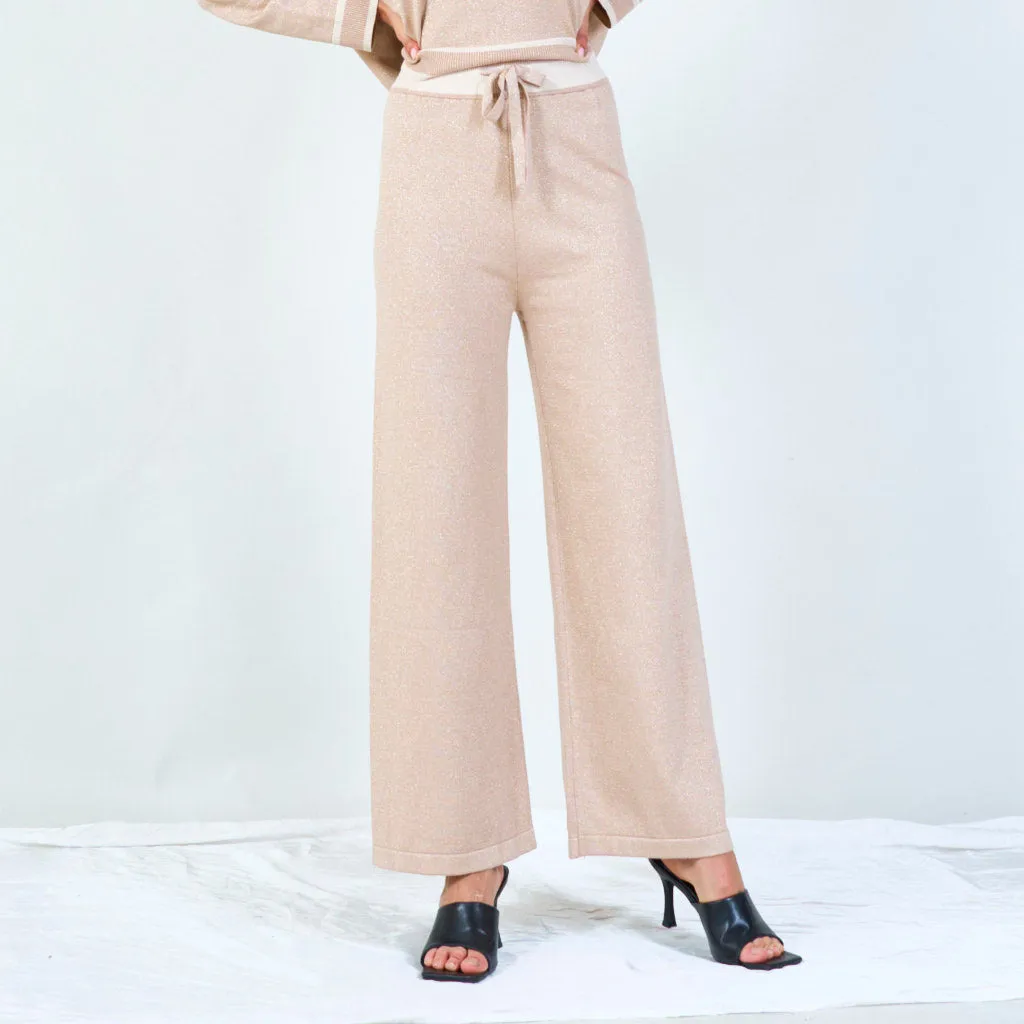 Knit sweater and trousers set wholesale