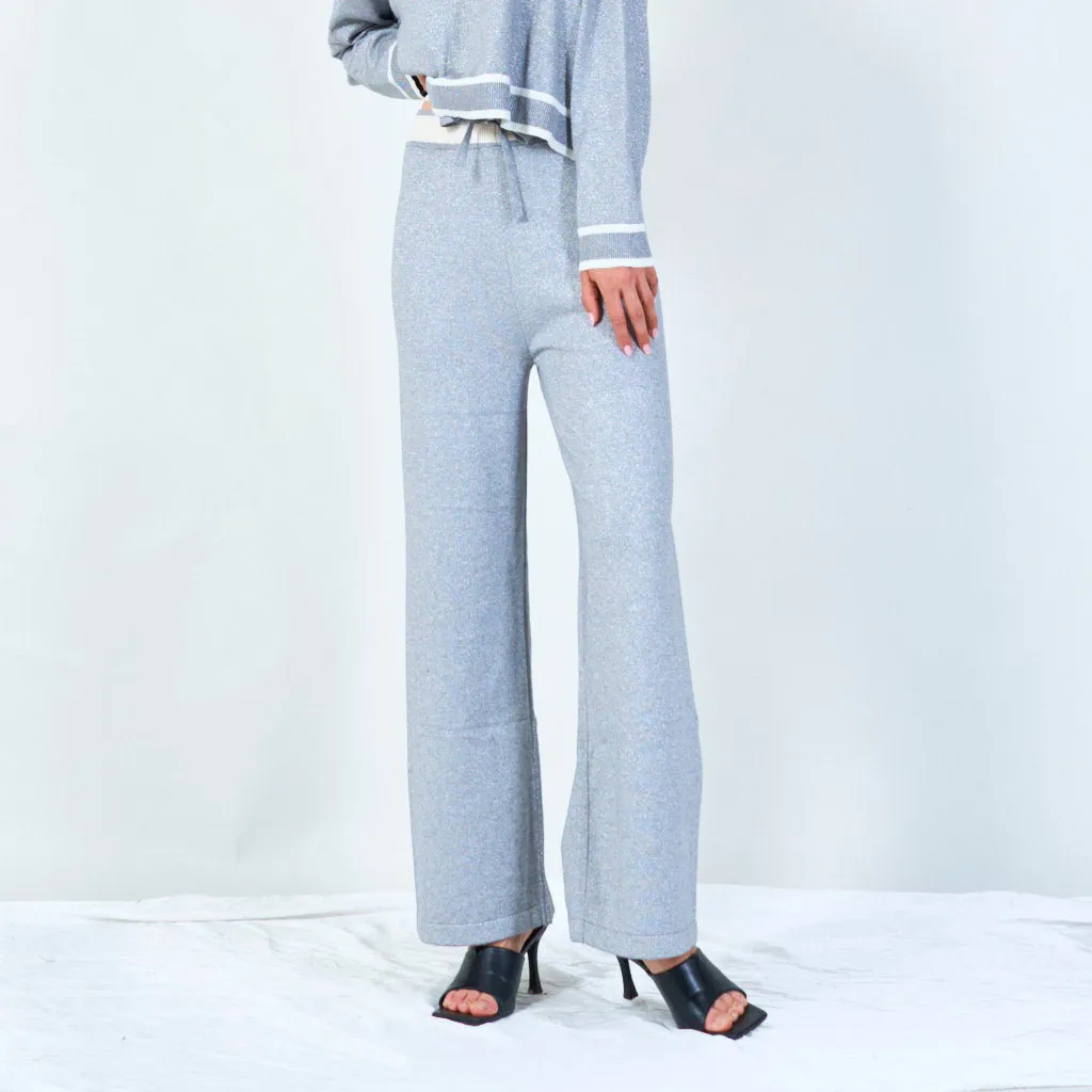 Knit sweater and trousers set wholesale