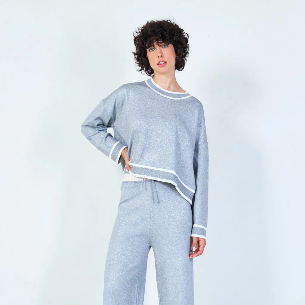 Knit sweater and trousers set wholesale