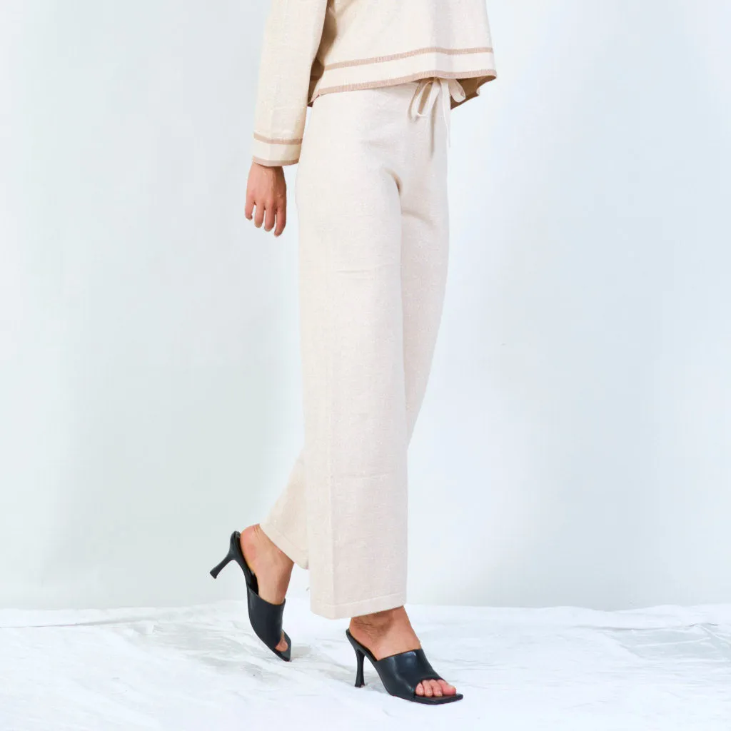 Knit sweater and trousers set wholesale