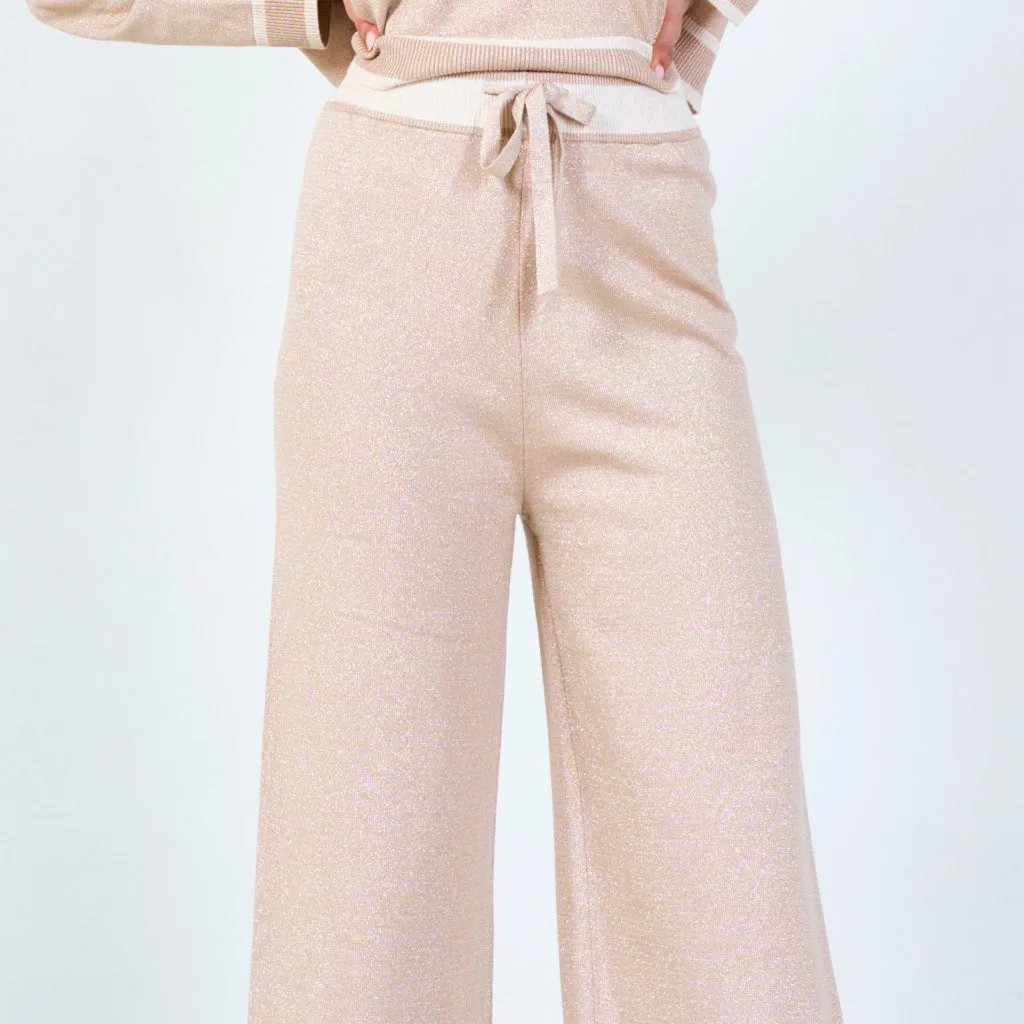 Knit sweater and trousers set wholesale