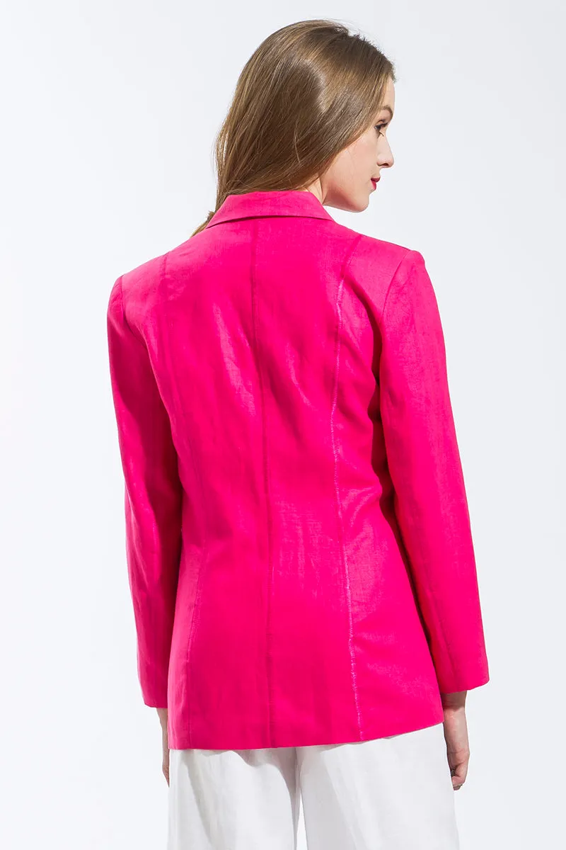 Linen Jacket (Fuschia) Style# 7288