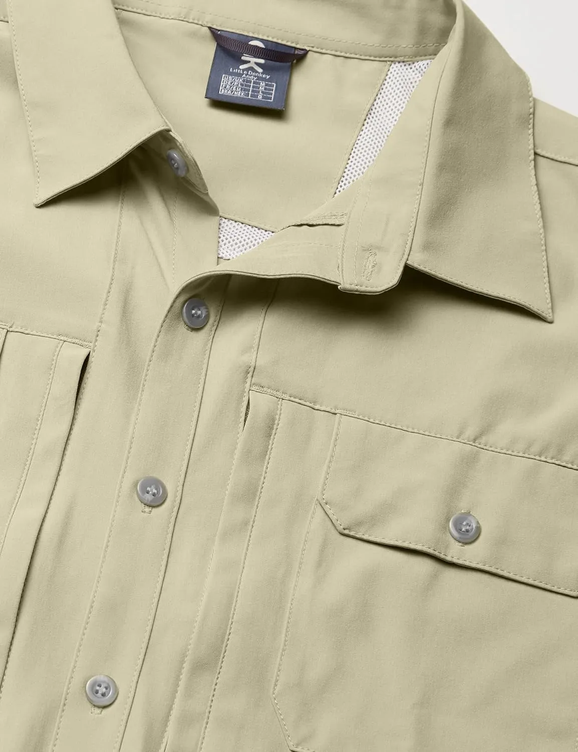 Little Donkey Andy Men's Lightweight Short Sleeve Shirt Quick Dry Stretch Shirt for Hiking Travel, UPF50