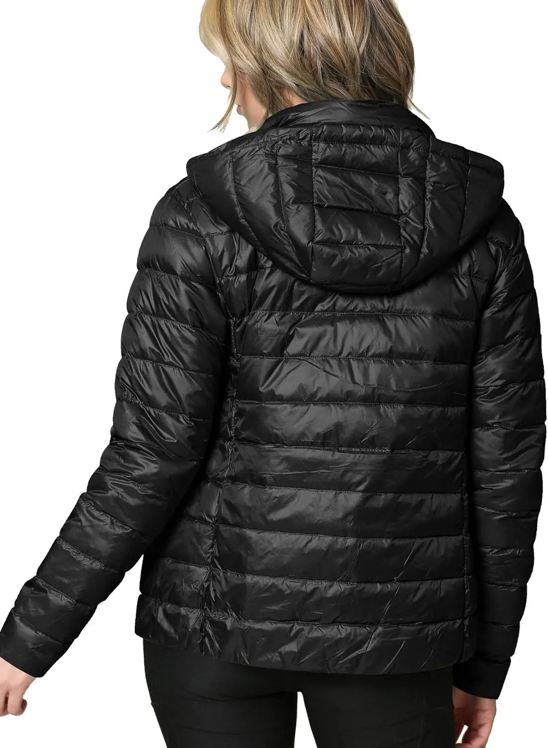Lock and Love Women's Ultra Light Weight Packable Down Jacket with Removable Hoodie