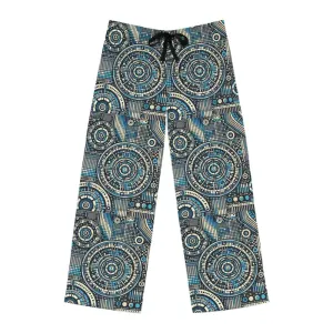 Mens Bluish Geometrical Pajama Pants Ultimate Comfort