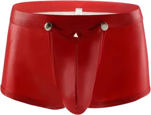 Mens Briefs Underwear Thong Lingerie Sexy Leather String Shorts Faux Briefs Cozy Classic Wearproof Baggy Pants