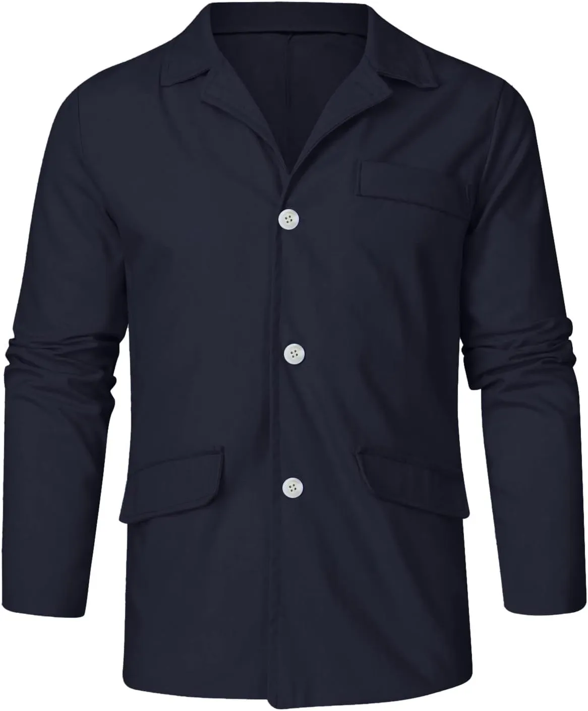 Men's Casual Blazer Jackets Cotton Linen Lightweight Sports Coats Relaxed Fit Single Breasted Summer Lapel Suit Outwear