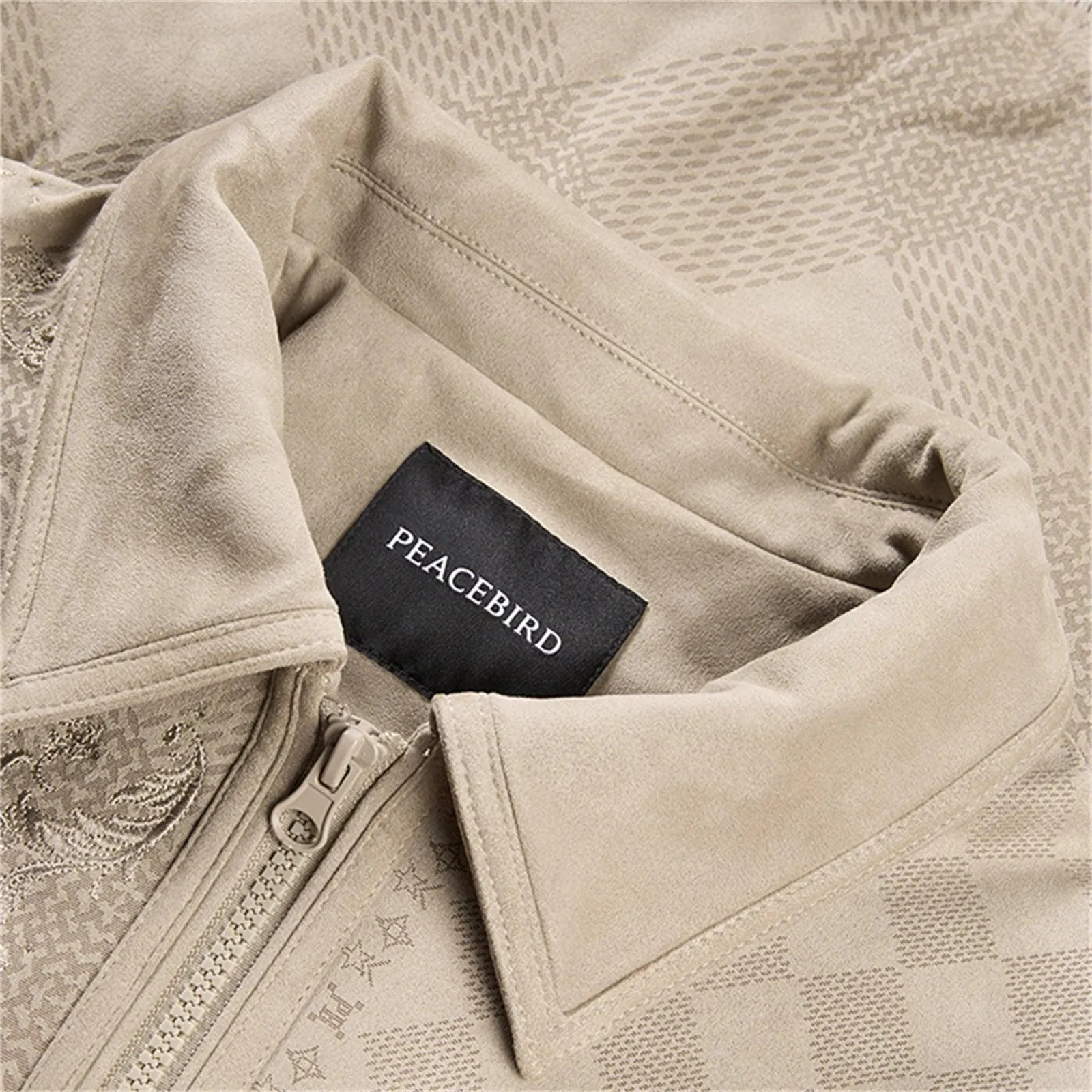 Men's Embroidered Texture Jacket