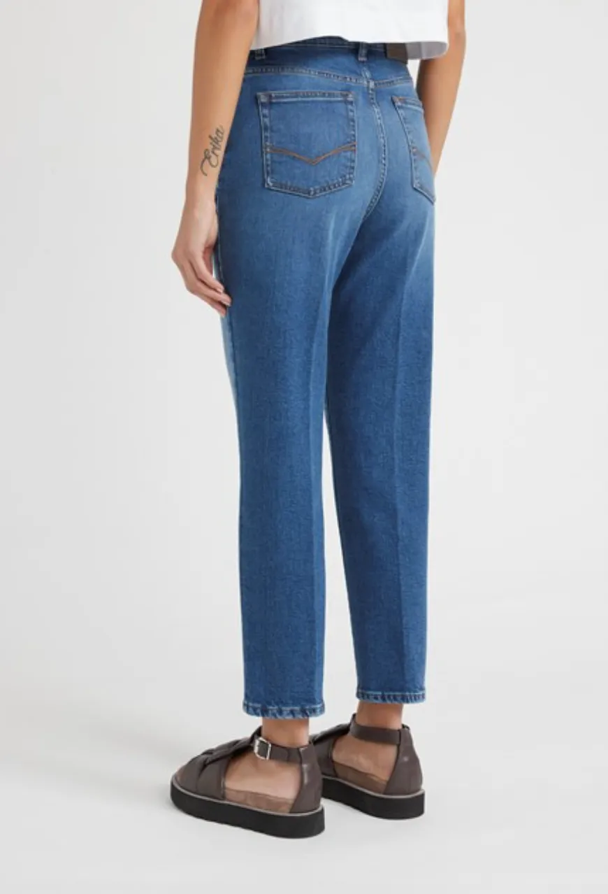 Mid Denim Classic Fit Tapered Jean