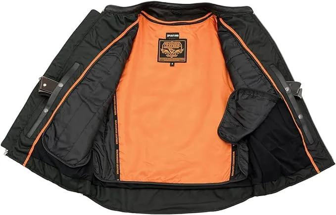 Milwaukee Leather Men's MLM1525 Black Crossover Leather Motorcycle Jacket