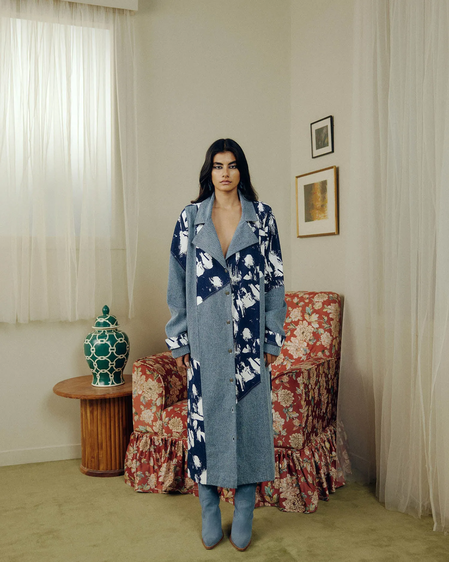 MIX & MATCH DENIM TRENCH