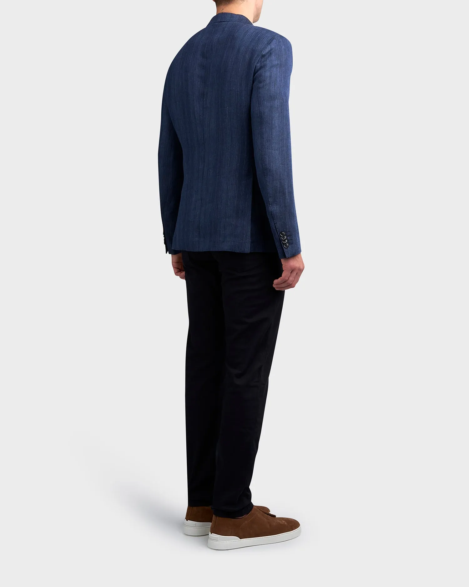 Navy Oasi Linen Sports Jacket