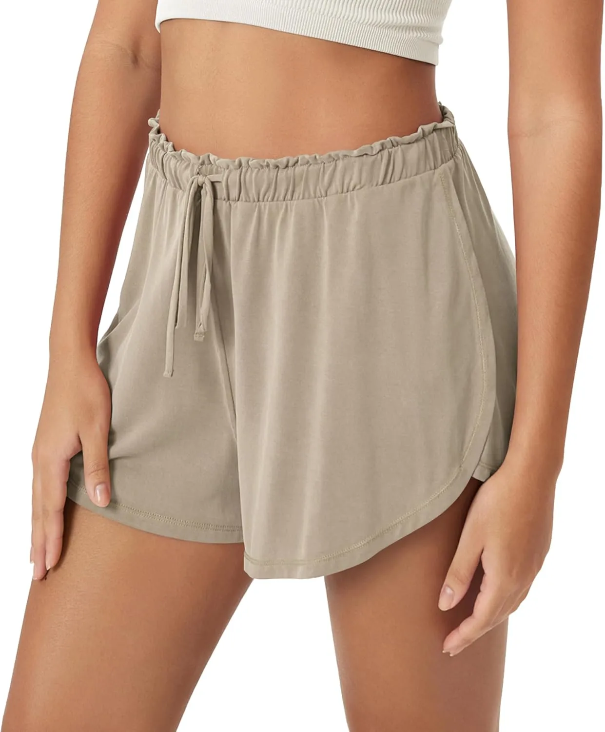 ODODOS Modal Soft Lounge Shorts for Women Drawstring High Waist Casual Sleepwear Lightweight Cozy Pajama Bottom