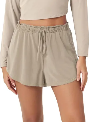 ODODOS Modal Soft Lounge Shorts for Women Drawstring High Waist Casual Sleepwear Lightweight Cozy Pajama Bottom