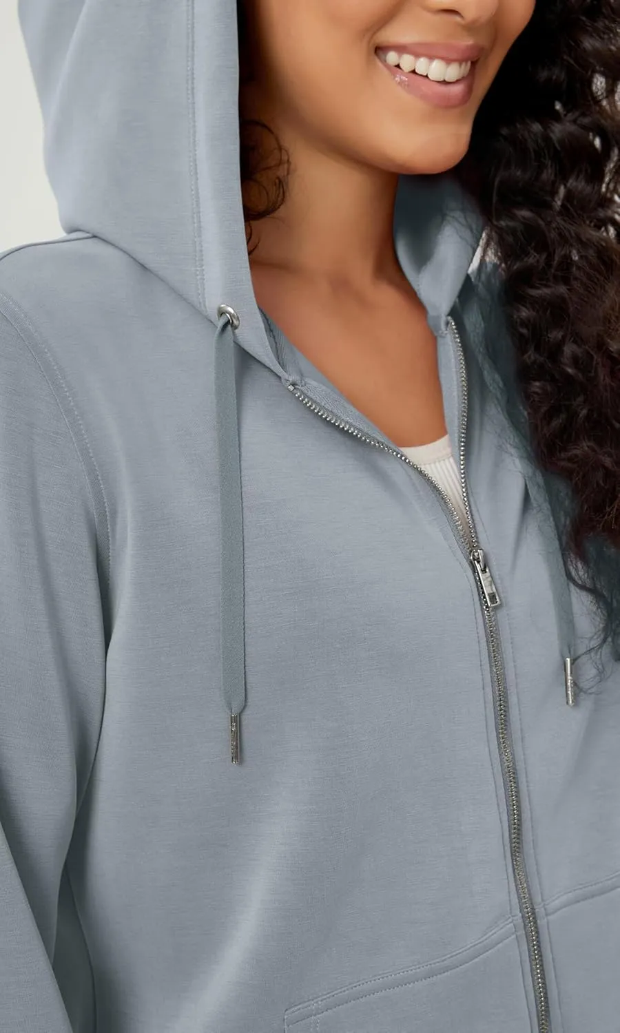 ODODOS Women's Modal Soft Full-Zip Hoodies Casual Relaxed Fall Outfit Hooded Jacket with Pockets