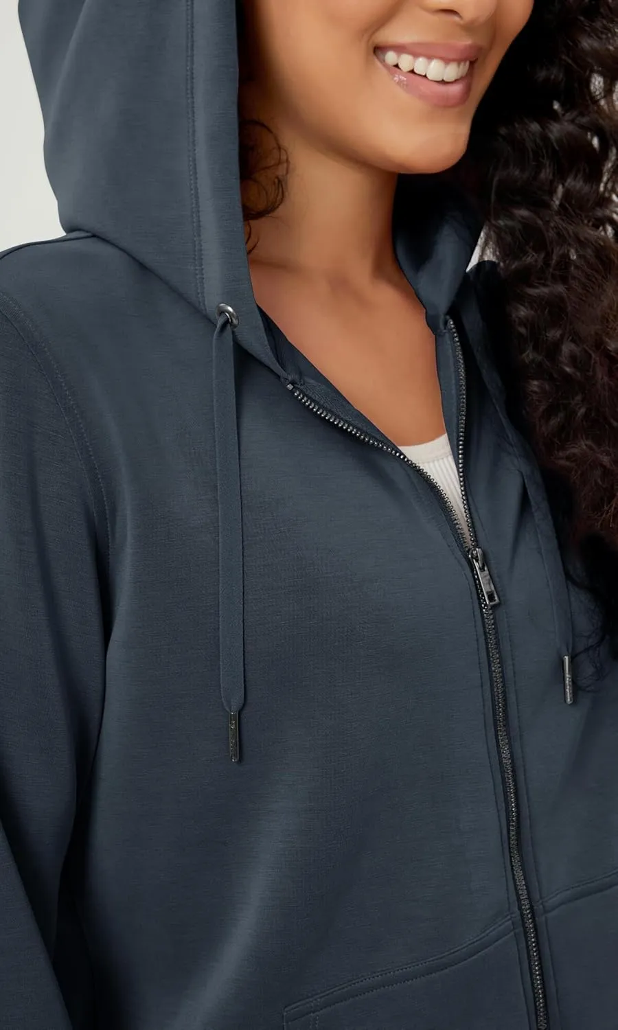 ODODOS Women's Modal Soft Full-Zip Hoodies Casual Relaxed Fall Outfit Hooded Jacket with Pockets