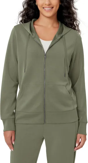 ODODOS Women's Modal Soft Full-Zip Hoodies Casual Relaxed Fall Outfit Hooded Jacket with Pockets