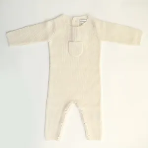 Off White Knit Onesie 4 Pc Set