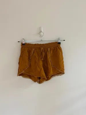 Orange Boho Style Shorts, Primark, Size 12 (Viscose)