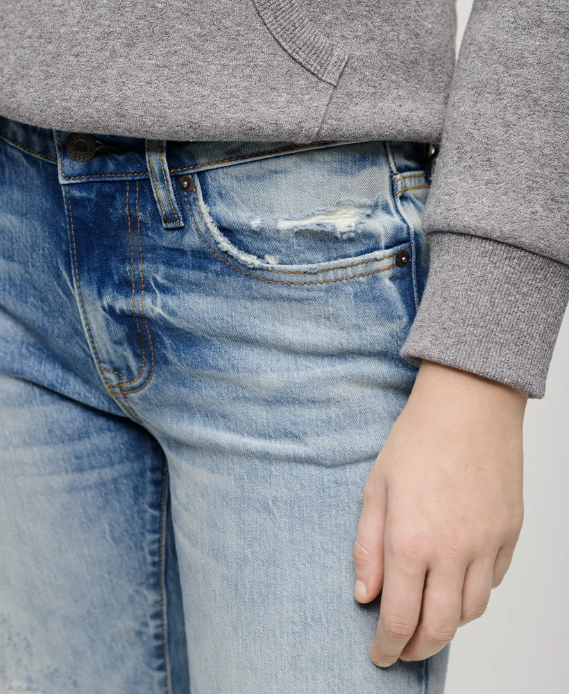 Organic Cotton Mid Rise Slim Jeans - Canyon Blue