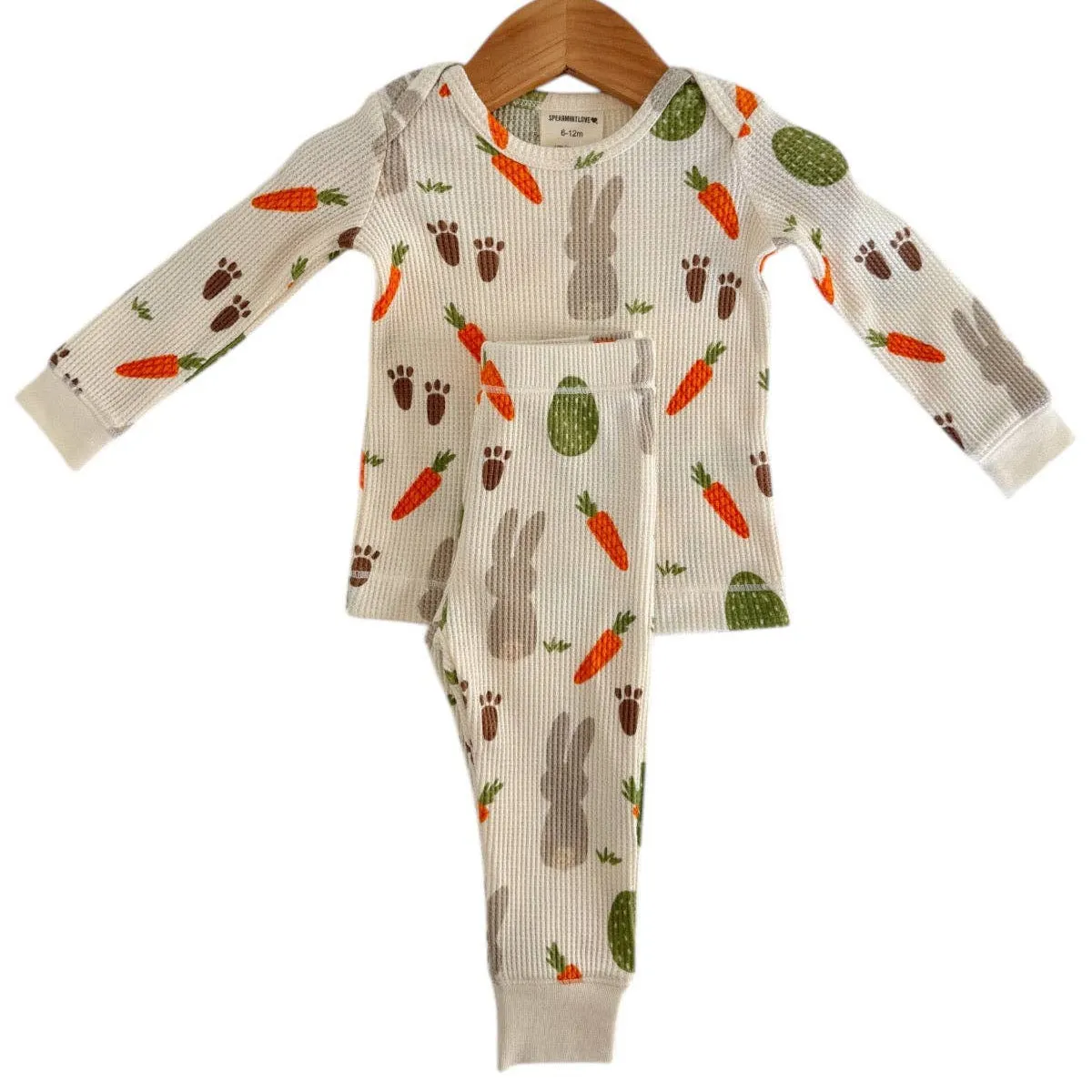 Organic Waffle 2-Piece Set, Cottontail