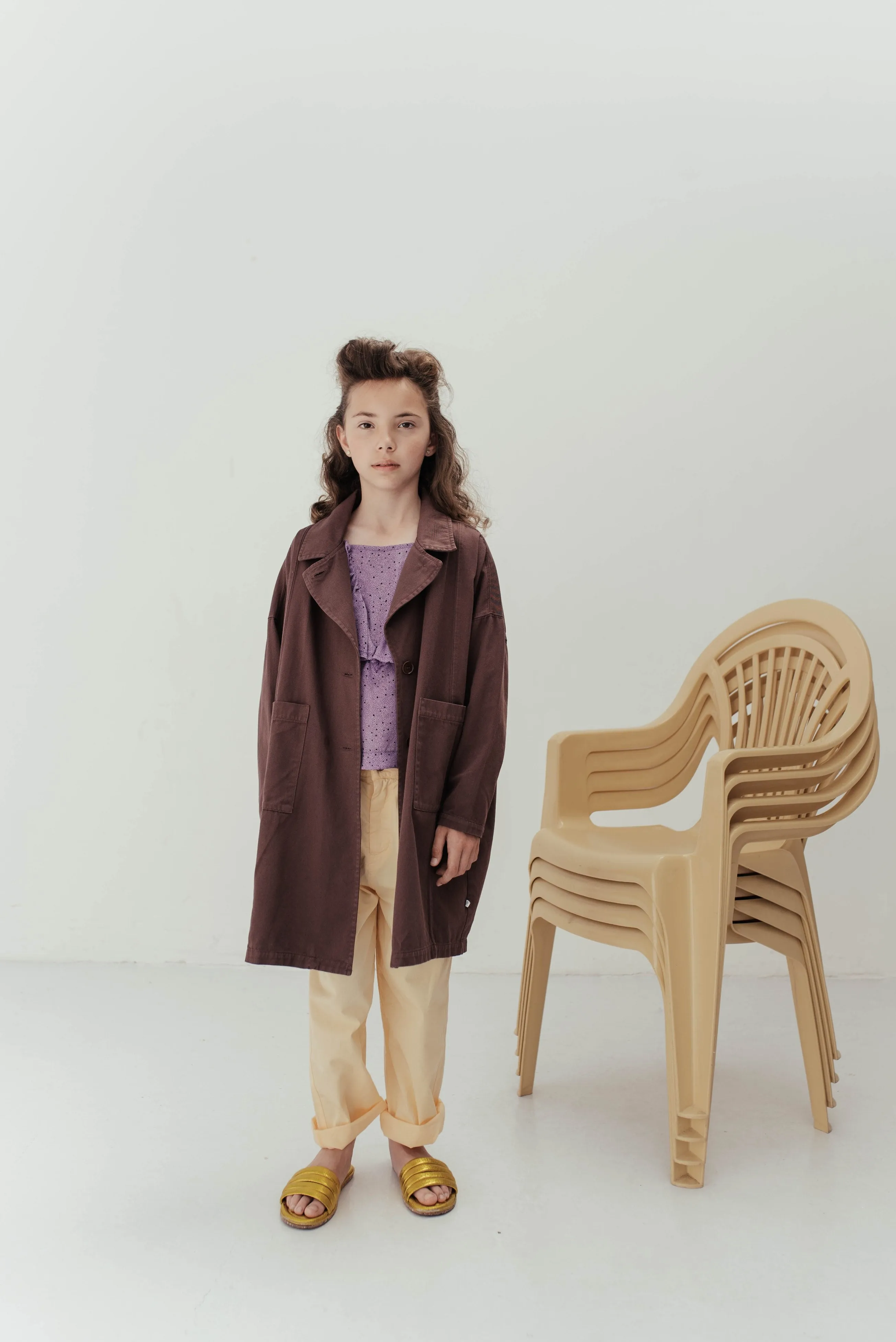 Overcoat Eggplant Brown