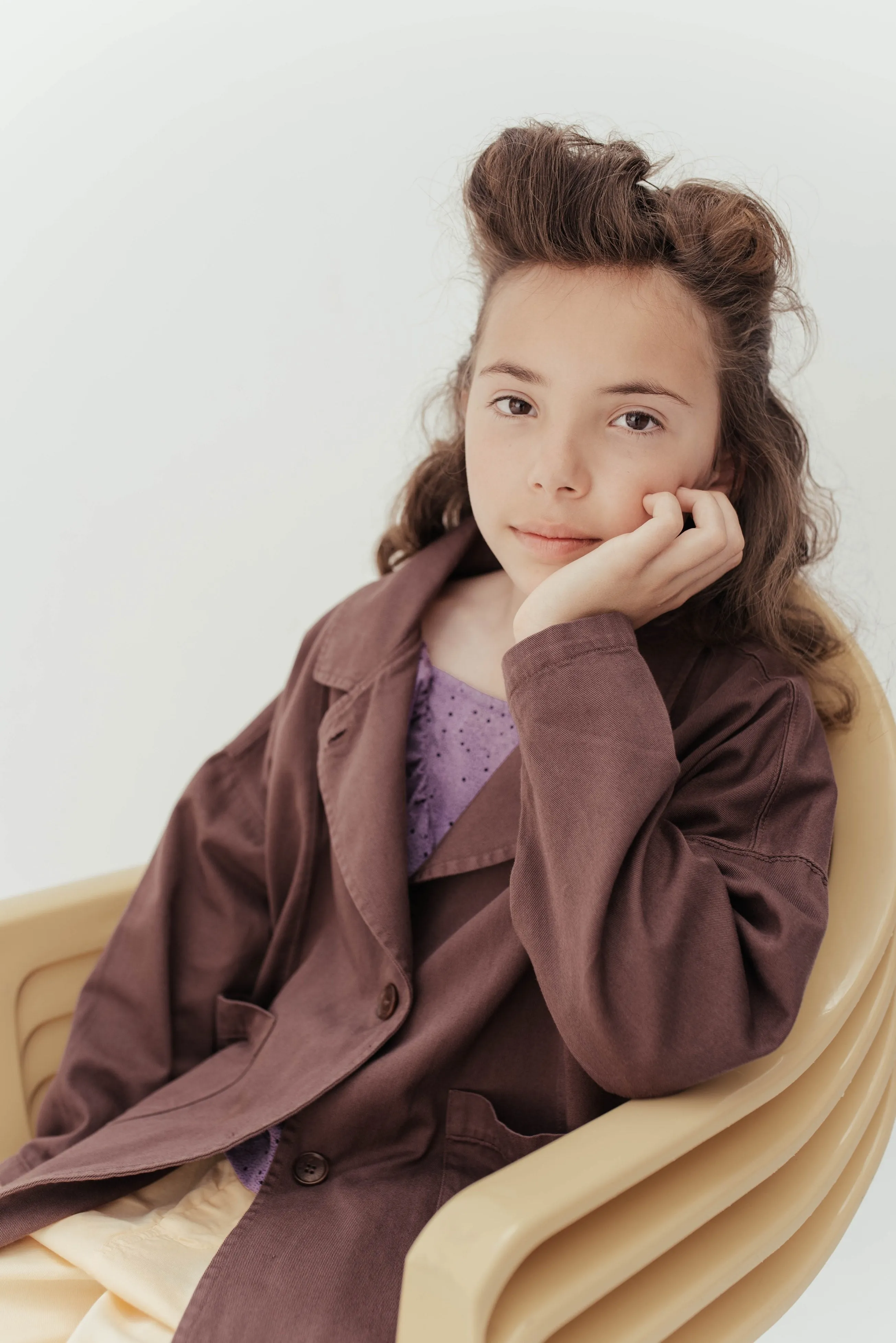 Overcoat Eggplant Brown