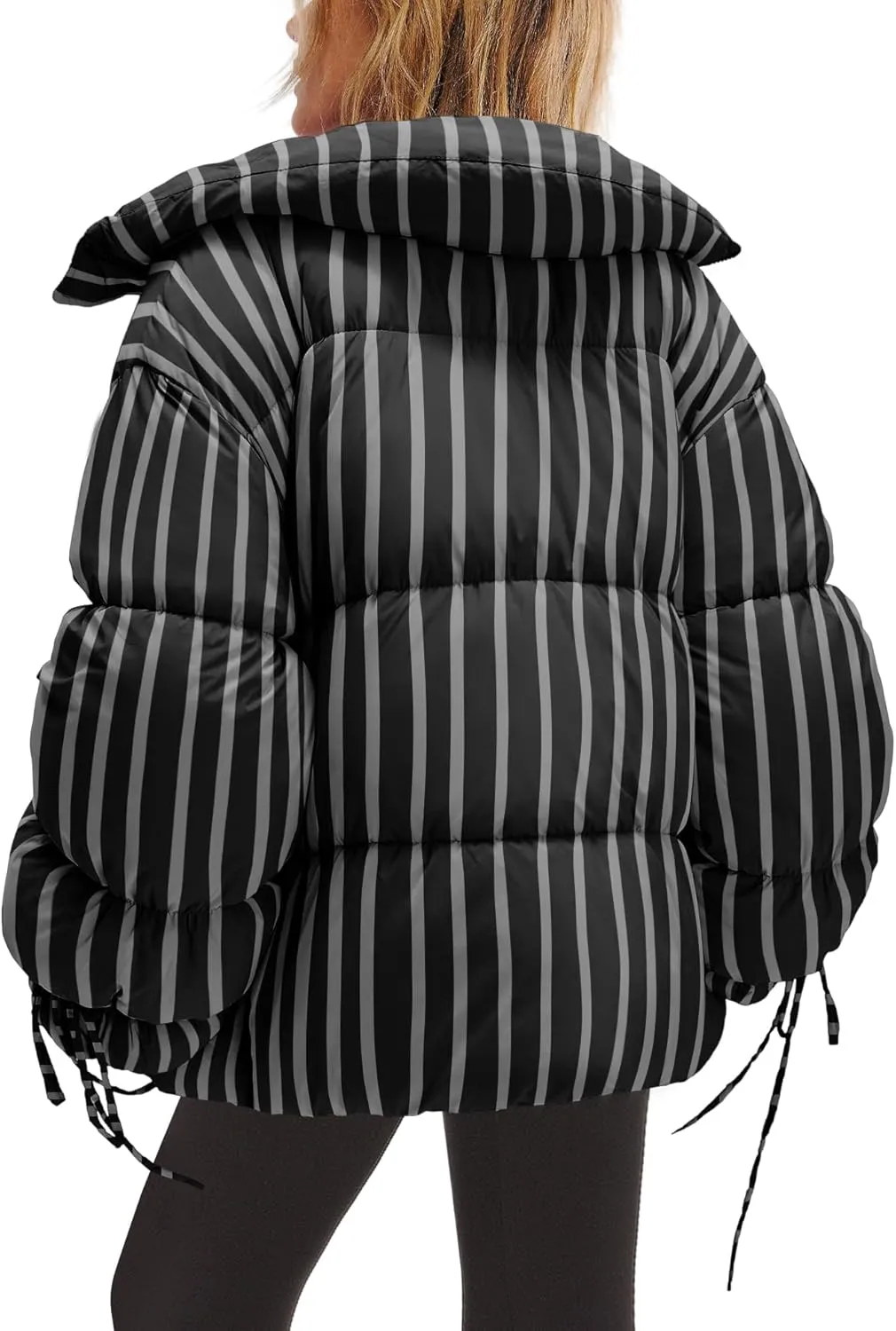 Panadila Womens Oversized Puffer Jacket Warm Winter Cozy Coats Casual Baggy Full Zip Up Puffer Coat with Pockets