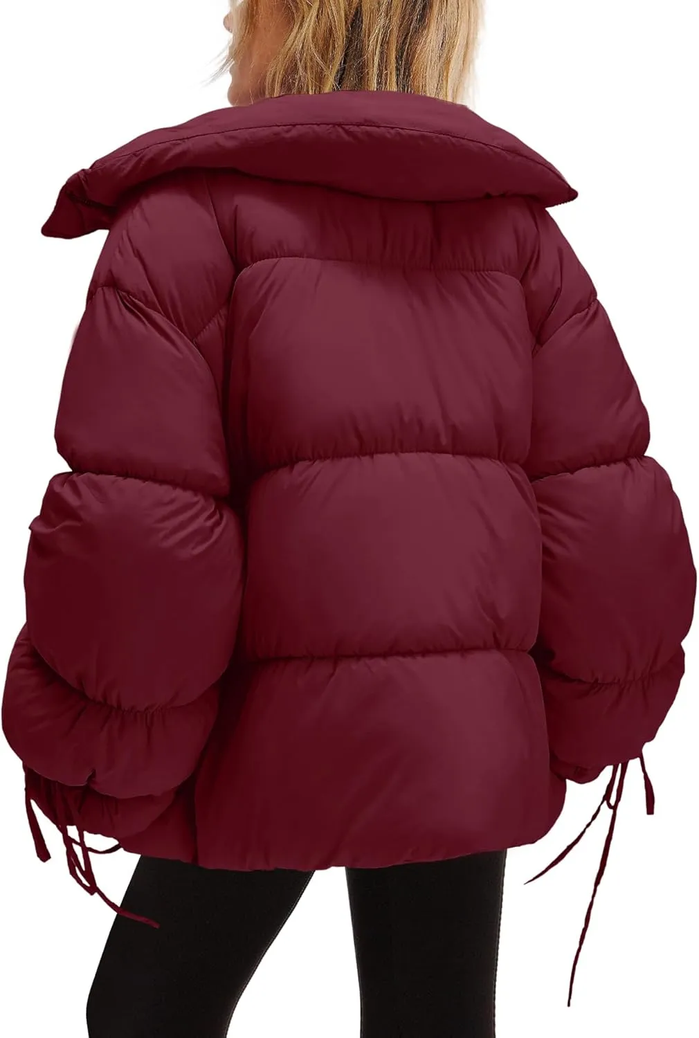 Panadila Womens Oversized Puffer Jacket Warm Winter Cozy Coats Casual Baggy Full Zip Up Puffer Coat with Pockets