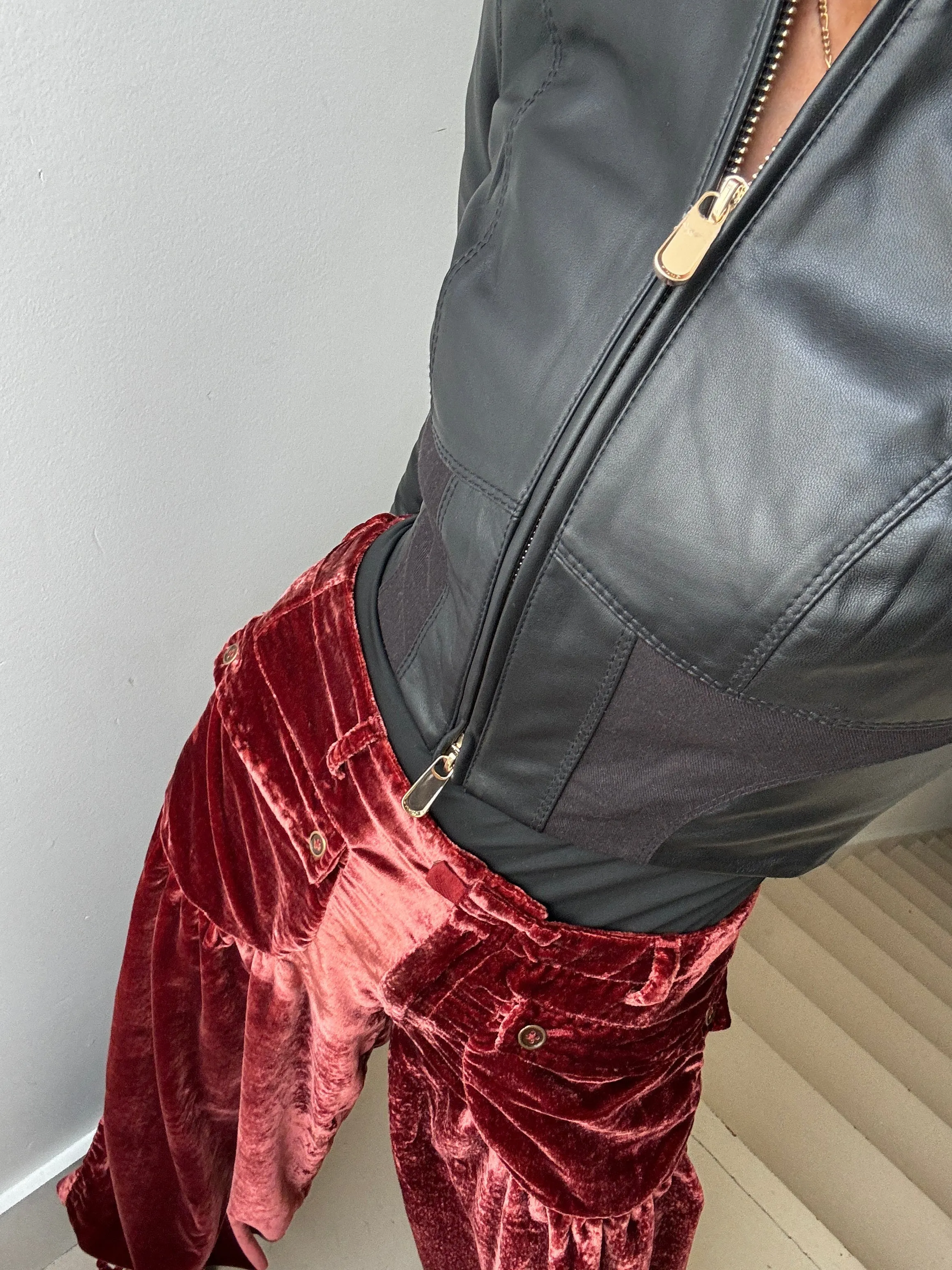 Pinko Zip Up Mock Neck Cropped Jacket